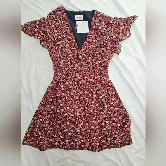 Maximum Potential Mini Dress - Button Up Dress in Black Floral - Picture 1 of 8